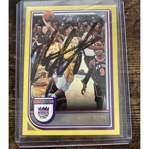 Malik Monk Autographed 2022-23 Panini NBA Hoops #162 Signed Basketball Card
